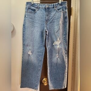 Old Navy OG Loose High Rise Distressed Straight Leg Jeans